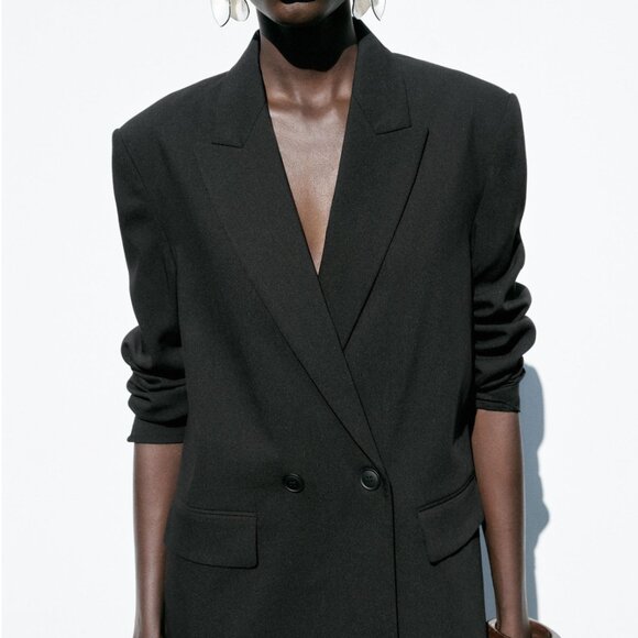 Zara Oversized Black Blazer - Picture 1 of 5